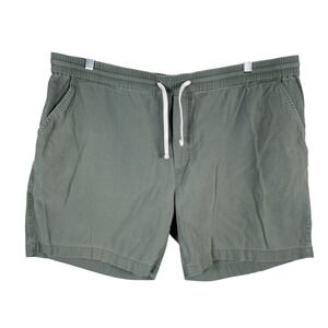 Marine Layer Saturday Beach Shorts Mens 2XL Green Elastic Waist Stretch Pockets